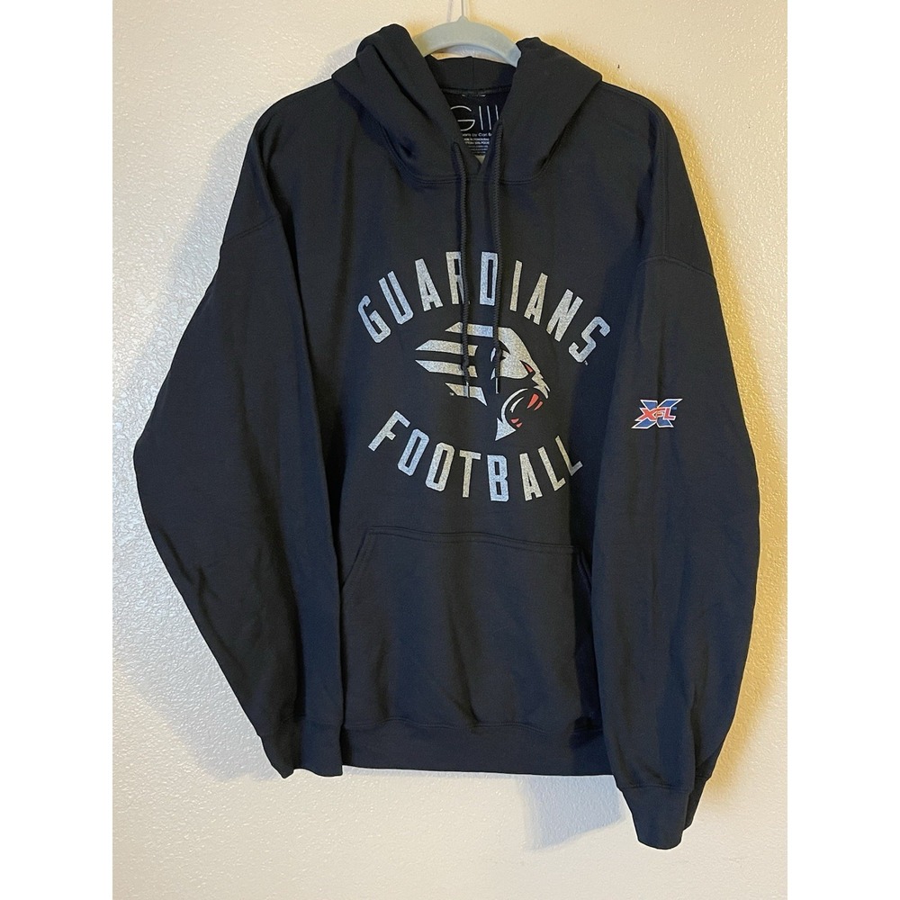 Men's XL NWOT New York Guardians XFL G-III Sports By Carl Banks Hoodie‎ Black